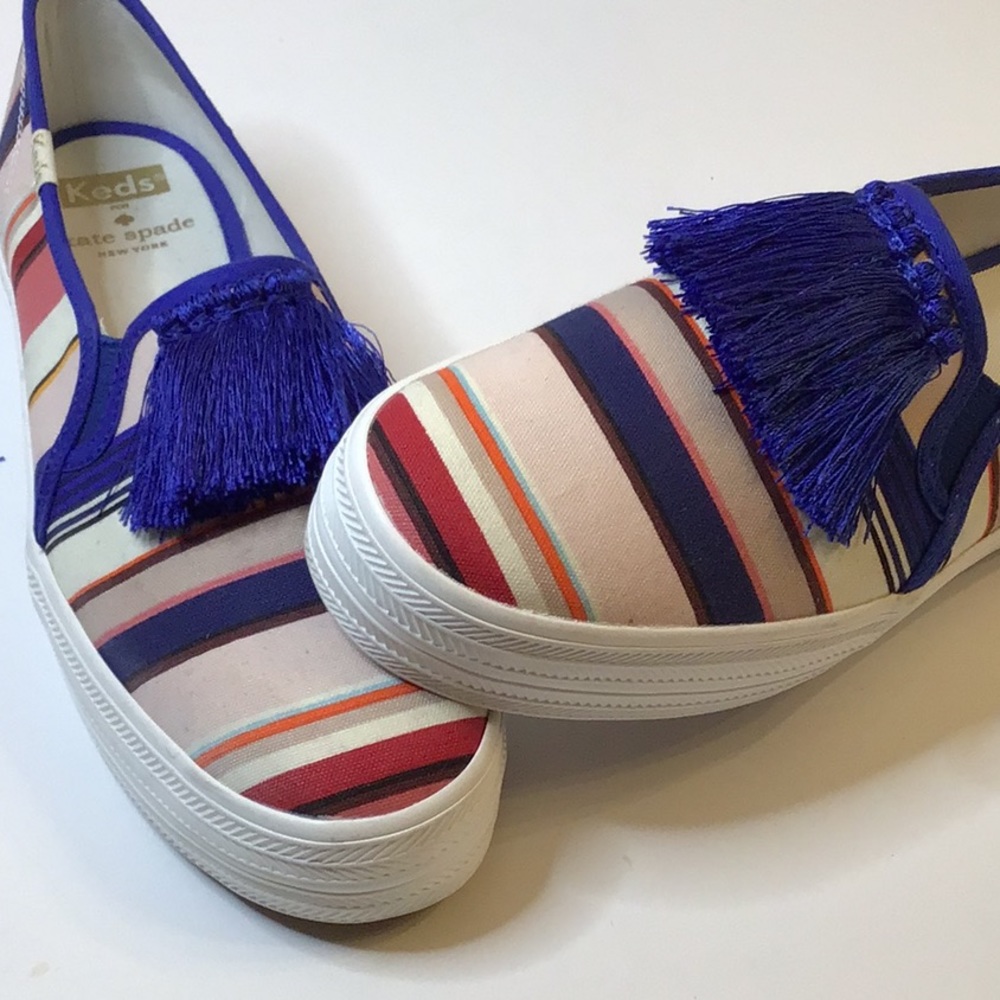KEDS BY KATE SPADE MULTI COLOR PLATFORM LOAFERS SHOES SZ 7.5 - Picture 11 of 13
